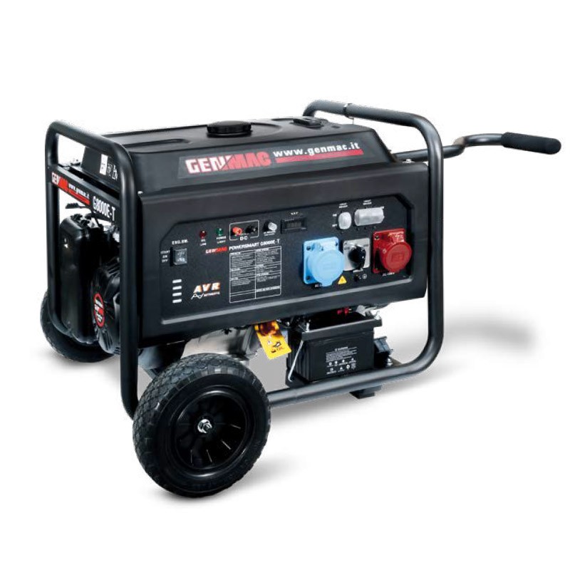 GENMAC G8000E-T 3PH - Générateur 230V/400V PLEINE PUISSANCE 8,5 KW
