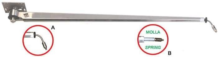 Braccio girevole inox - attacco soffitto Braccio girevole inox - attacco soffitto