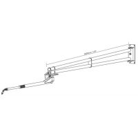 Braccio girevole inox - attacco soffitto