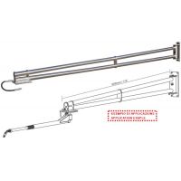 Braccio girevole inox - attacco soffitto