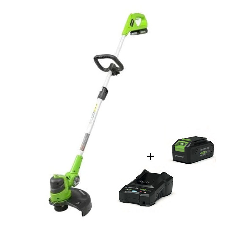 Greenworks G48LT30K2 - Coupe-bordure télescopique - Kit batterie 2 Ah