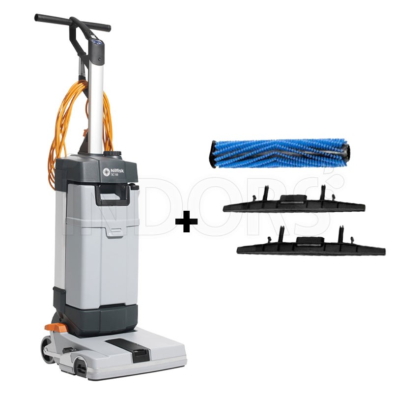 Ensemble complet d'autolaveuses verticales Nilfisk SC100 E avec kit de nettoyage de tapis