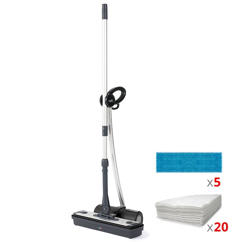 Polti Moppy Black Premium – Balai vapeur sans fil
