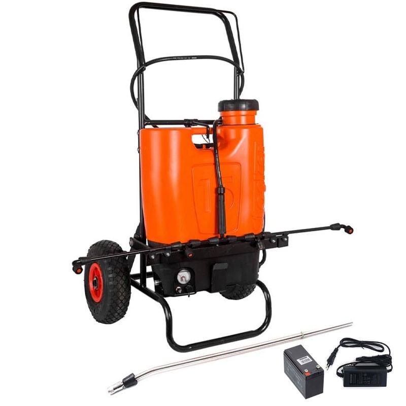 Pompe à dos et chariot Stocker 15 L 5 bars - avec batterie et chargeur (1247) Pompe à dos et chariot Stocker 15 L 5 bars - avec batterie et chargeur (1247)