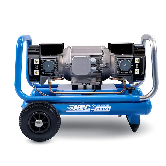Compresseur d'air à cycle continu Abac Tech Pro ATF-S 4 5+5 10 10 bar 4 CV avec réservoir de 5+5 L