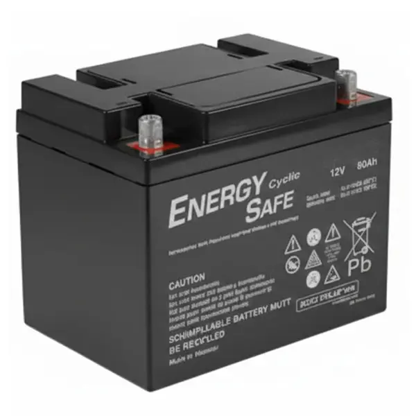Accu Italia Energy Safe Cyclic 12V 80 Ah 00412802 - Batterie au plomb AGM pour applications électriques