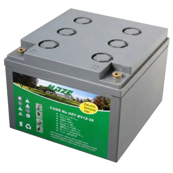 Haze HZY12-26EV 7715120026 - Batterie gel 12 V 25,7 Ah pour véhicules électriques et professionnels