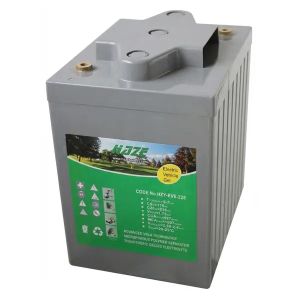 Haze HZY6-225EV 7715060225 - Batterie gel 6 V 220 Ah pour véhicules électriques et professionnels