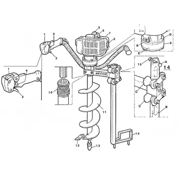 Active T143 - Perceuse professionnelle avec poignée ergonomique pour un opérateur