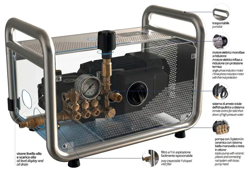 Annovi Reverberi 1210 Dual Pro 15858 - Nettoyeur haute pression professionnel à eau chaude 150 bars