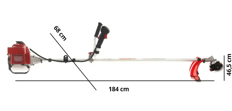 Dimensions de la débroussailleuse Attila ATJ 53-W Kawasaki