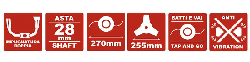 Débroussailleuse à double poignée Attila ATH 50-W 048180 avec moteur à essence Honda