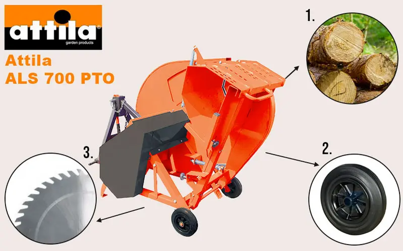 Coupe-bûches pour tracteurs Attila ALS 700 PTO