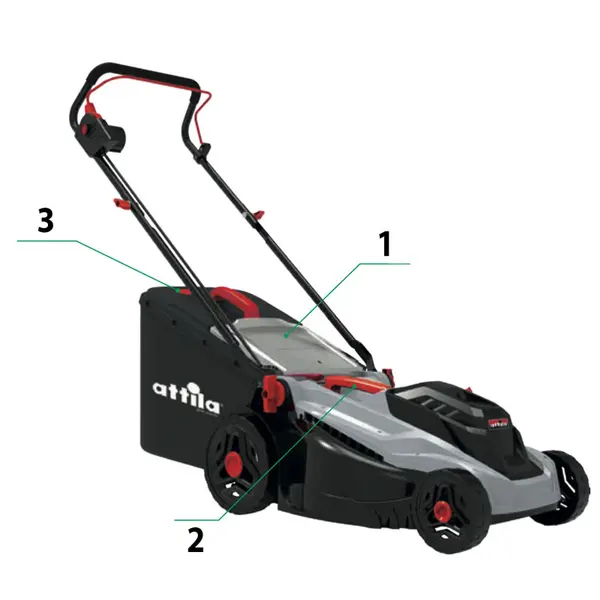 Attila AT 432 EL 067200 - Tondeuse à gazon électrique 1200 W pour surfaces jusqu'à 600 m²