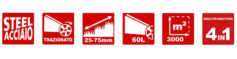 Tondeuse à gazon thermique 4 en 1 Attila AT 5525 SQE