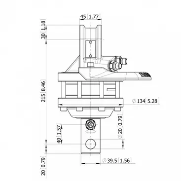 Baltrotors GR10 - Rotateur 10 kN pour grappins forestiers - Rotation illimitée et bride incluse
