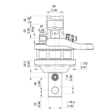 Baltrotors GR30 - Rotateur 30 kN pour pinces forestières - Rotation illimitée et bride incluse