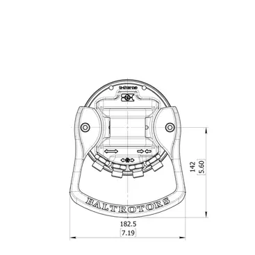 Baltrotors GR30 - Rotateur 30 kN pour pinces forestières - Rotation illimitée et bride incluse