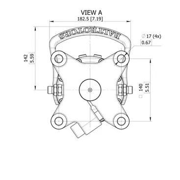 Rotateur Baltrotors GR30PF 30 kN avec bride à 4 trous pour pinces forestières MHS