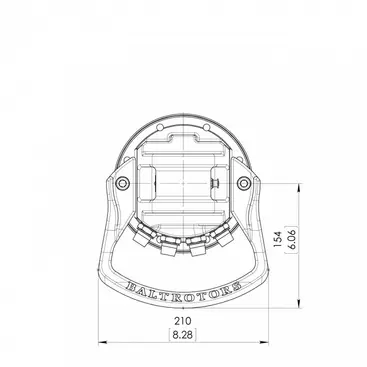 Baltrotors GR46 - Rotateur 45 kN pour grappins forestiers - Rotation illimitée et bride incluse