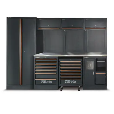Beta C45PRO 2.0 X/268UT 00045009158 - Plan de travail d'atelier de 61,5 cm avec 268 outils inclus
