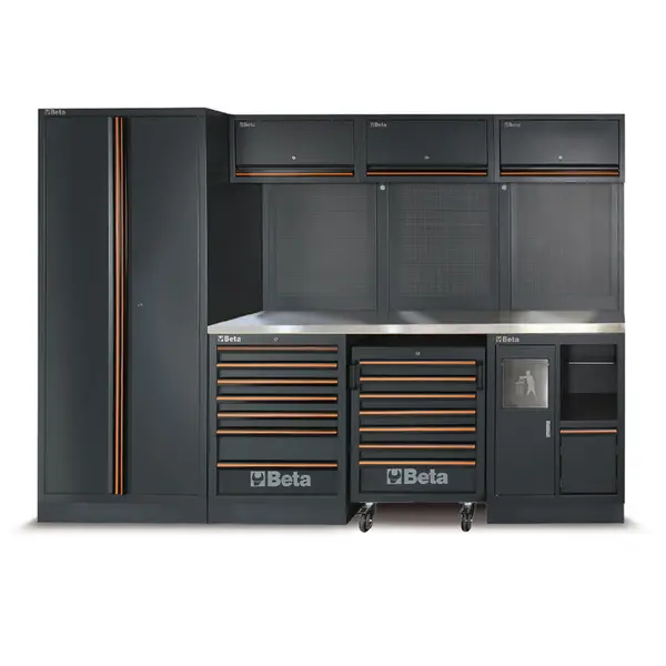 Beta C45PRO X/196UT - Plan de travail d'atelier de 46 cm avec 196 outils inclus