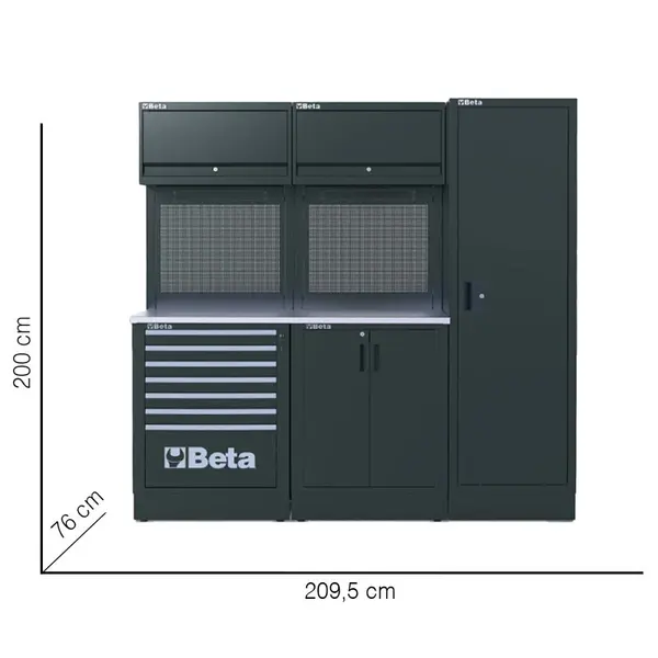 Plan de travail d'atelier Beta RSC50 2.0 D - 70 cm avec 224 outils inclus