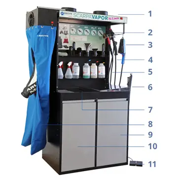 Nettoyeur vapeur et ozone Bieffe Farinelli Scarpavapor No Limits BF426S avec accessoires