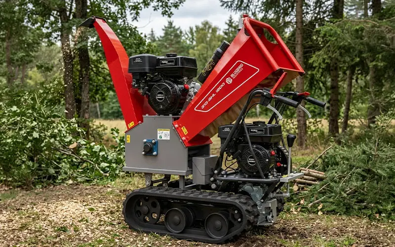 Bluebird 310-SHL 1200 - Broyeur de branches chenillé à essence pour branches d'un diamètre de Ø 120 mm
