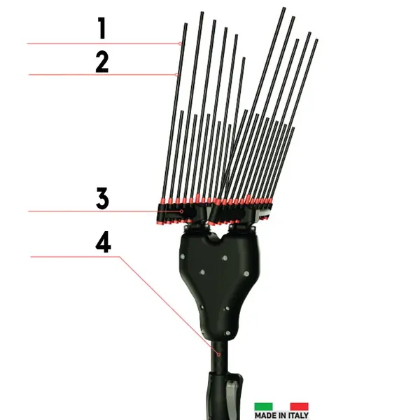 Castellari Tornado Carbon L V3 - Taille-haie avec Tige Télescopique et Branches en Carbone 3,3 m