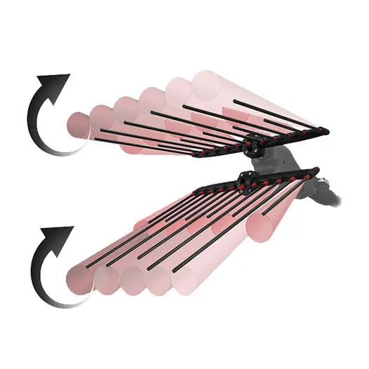 Castellari Tornado Carbon L V3 - Taille-haie avec Tige Télescopique et Branches en Carbone 3,3 m