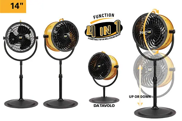 Ventilateur sur pied 4 en 1 CAT HVPD-14AC Ø 35 cm