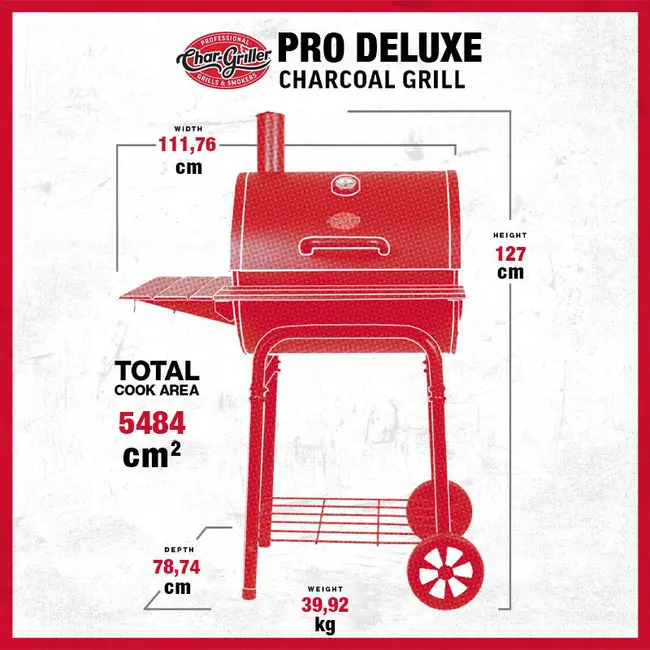 Barbecue à charbon compact Char-Griller Pro Deluxe E2827
