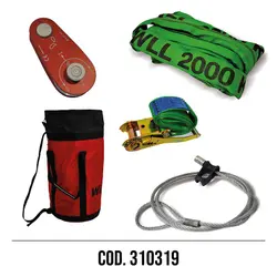 KIT SECOND FIRE AVEC CÂBLE CHOKER ET SAC COD. 310319