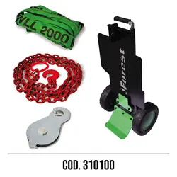 KIT COMPLET AVEC CABLE, CHAINE ET CHARIOT COD. 310100