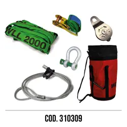 KIT SECOND FIRE AVEC CÂBLE CHOKER ET SAC COD. 310309