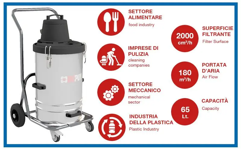 Aspirateur DU-PUY WD 1500C Aspirateur professionnel humide et sec
