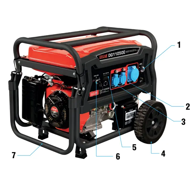 Ducar DG 11050 E - Groupe électrogène à moteur essence 9 kW