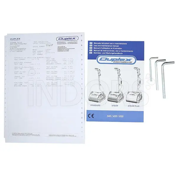 équipement standard Autolaveuse Duplex 340