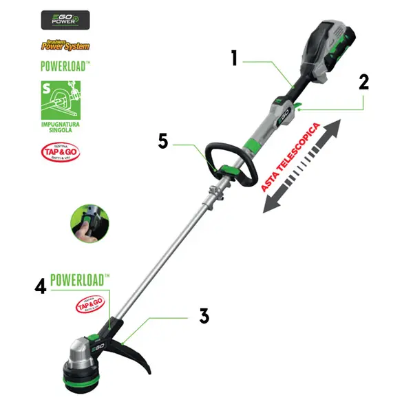Débroussailleuse EGO ST1401E-ST POWERLOAD avec perche télescopique