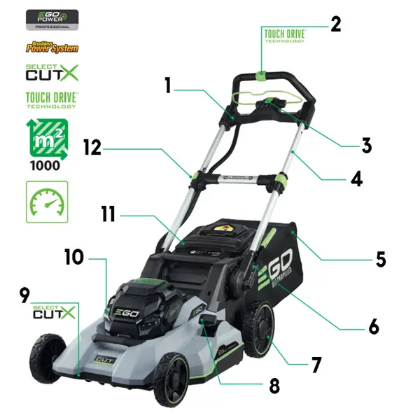 EGO LM2135E-SP - Tondeuse à gazon autotractée à batterie 52 cm