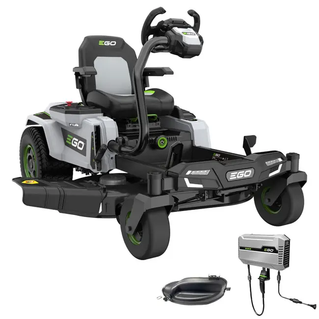 Tondeuse autoportée EGO ZT4201E-S - 107 cm avec chargeur rapide et prise de mulching