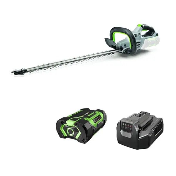 EGO HT2411E - Kit complet de taille-haies avec coupe-bordures de 61 cm