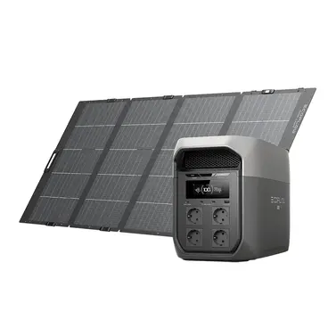 Ecoflow DELTA 3 Max EFD3M-G-EU-CBOX - Station d'alimentation portable 2048 Wh avec entrée solaire de 1000 W