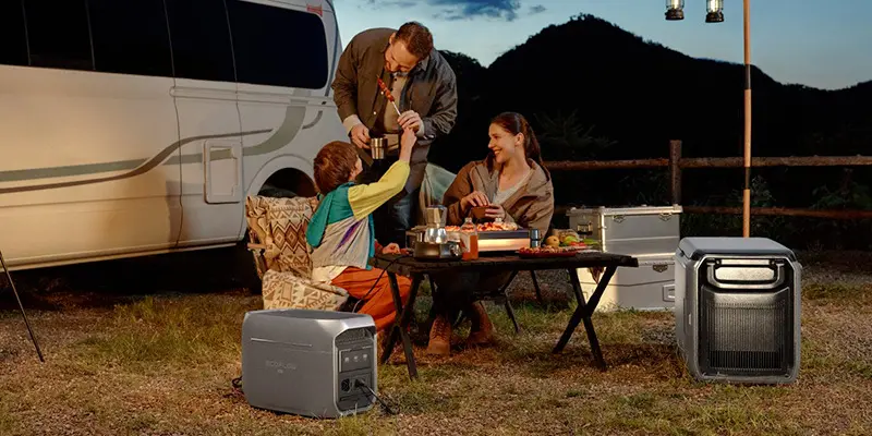 Ecoflow DELTA 3 Max EFD3M-G-EU-CBOX - Station d'alimentation portable 2048 Wh avec entrée solaire de 1000 W