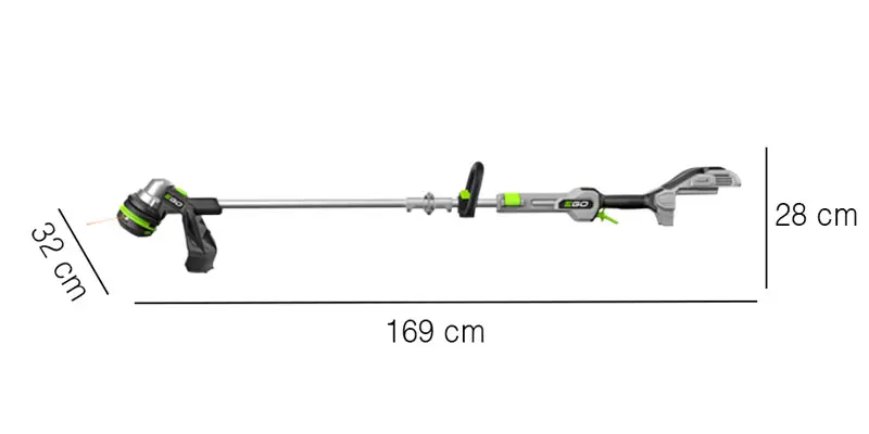 EGO ST 1400 E-ST - Dimensions de la débroussailleuse professionnelle