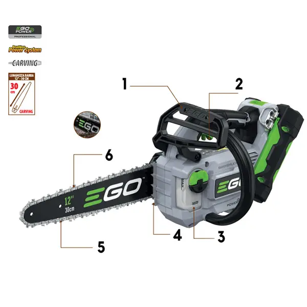 Tronçonneuse sans fil EGO CS 1200 E avec guide-chaîne de 30 cm