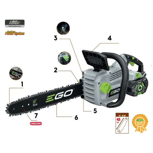 Tronçonneuse Ego CS 1800 E