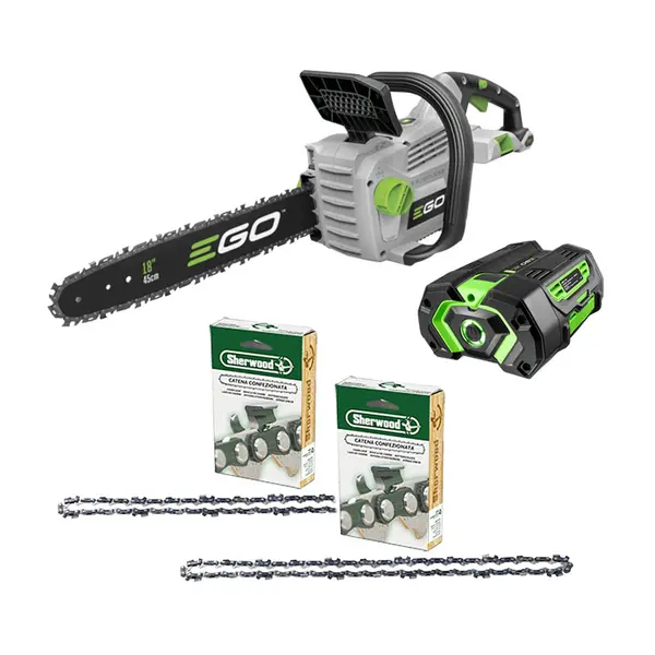 Kit promotionnel Ego CS 1800 E - Tronçonneuse à batterie avec une longueur de coupe de 45 cm
