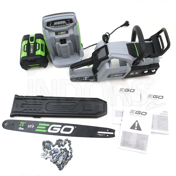équipement standard EGO CS2005E code 060585 - Kit tronçonneuse et batterie 6 Ah